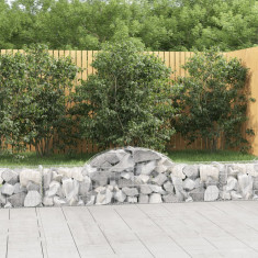 vidaXL Coșuri gabion arcuite 30 buc, 200x30x40/60cm, fier galvanizat