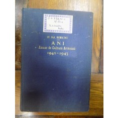 ANI, Anuar de Cultura Armeana 1942 - 1943