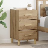 VidaXL Dulap de noapte stejar artizanal 40 x 40 x 66 cm Lemn compozit