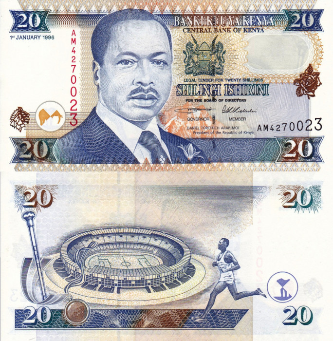 KENYA 20 shillings 1996 UNC!!!