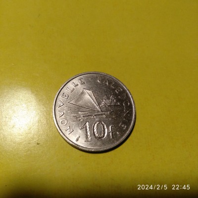 -Y- MONEDA NOUA CALEDONIE 10 FRANCI 1970 XF + foto