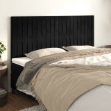 Cumpara ieftin Tăblii de pat, 4 buc, negru, 90x5x78/88 cm, catifea