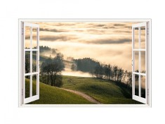 Autocolant decorativ, Fereastra, Multicolor, 83 cm, 653STC foto