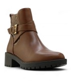 Botine Dama Camel Toc Mic 5cm, Marimea 41, Sintetice, Casual, Fermoar