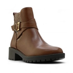 Botine dama cu toc mic, Camel - 41