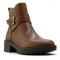 Botine dama cu toc mic, Camel - 40