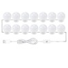 Kit 14 Becuri LED Oglinda Machiaj Hollywood OnXsmart&reg;, 3 Moduri Iluminare, USB, Lumina Reglabila