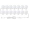 Kit 14 Becuri LED OnXsmart&reg; pentru Oglinda Make-Up, Stil Hollywood, 3 Moduri
