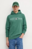 Gant bluză bărbați, culoarea verde, cu glugă, cu imprimeu, 2044014