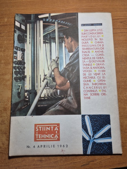 stiinta si tehnica aprilie 1962
