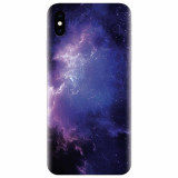 Husa silicon pentru Apple Iphone X, Purple Space Nebula