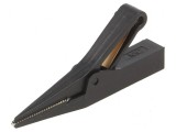 Bornă crocodil 10A neagră cu capacitate de prindere max. 9,5mm