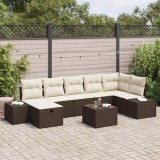 VidaXL Set de canapele pentru grădină 8 pcs Maro 55 x 62 x 69 cm 3360739