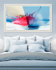 Tablou Framed Art Red Sailboat foto