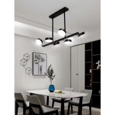LUSTRA LED CU TELECOMANDA NEGRU, 5