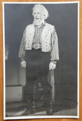Fotografie mare cu dedicatia olografa a lui George Calboreanu, 1944 foto