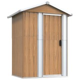 Cumpara ieftin Sopron de gradina, maro, 126x97,5x177 cm, otel galvanizat
