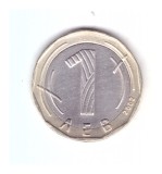 Moneda Bulgaria 1 leva 2002, stare buna, curata