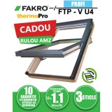 Fereastra mansarda FAKRO FTP-V U4, lemn de pin, 3 sticle