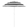 Umbrela Plaja Strend Pro, Inclinatie, Dungi Negru/Alb, 180cm, Otel, Protectie Solara, Portabila