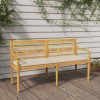 VidaXL Bancă Batavia cu pernă crem, 150 cm, lemn masiv de tec 3100828