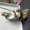 Statueta chinezeasca pescar vintage din portelan