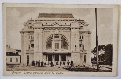 FOCSANI , TEATRUL COMUNAL MAIOR G. PASTIA , CARTE POSTALA , INCEPUTUL SEC. XX foto