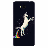 Husa silicon pentru Huawei Y6 2017, Unicorn Shitting Rainbows