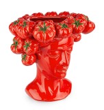 Cumpara ieftin Vaza flori ceramica rosie verde 28x24x29 cm