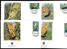 Tanzania - Fauna WWF - 4 FDC foto