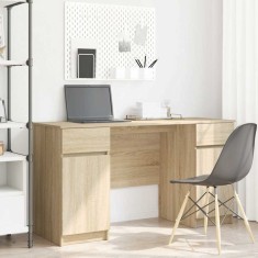 vidaXL Birou cu sertar Stejar sonoma 140 x 49 x 76 cm Lemn compozit 3328509