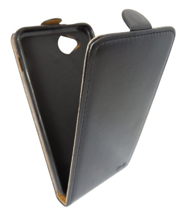 Husa flip neagra (interior bej) pentru Allview P6/P6 Quad