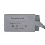 Incarcator de retea pentru telefoane,tablete si alte dispozitive cu 3 porturi USB,cablu MicroUSB,5.1