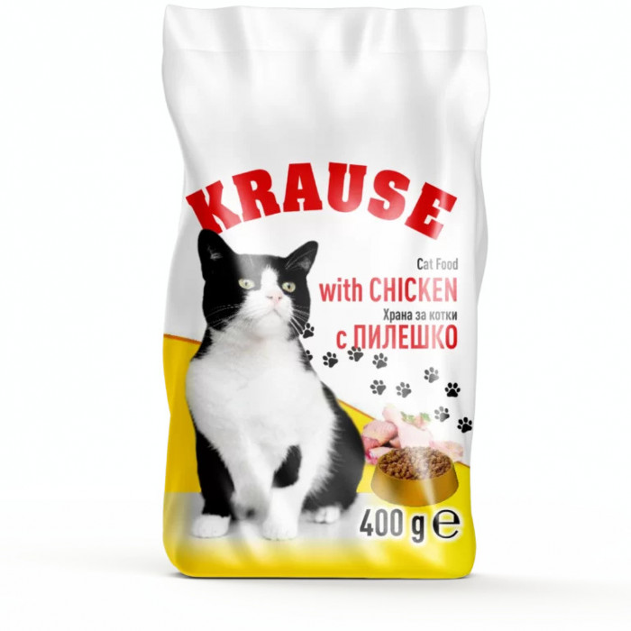 KRAUSE: Hrana cu pui pentru pisici (400G)