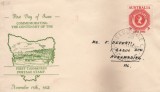 Australia 1953 - 100 de ani de la Timbrele Tasmaniei, FDC circulata