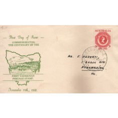 Australia 1953 - 100 de ani de la Timbrele Tasmaniei, FDC circulata