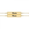 Set Bratari Cuplu Personalizate Argint 925 Placat Aur 24K - Nume, Data, Initiala, Mesaj - Cadou Unic