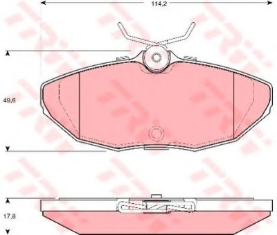 Set placute frana,frana disc JAGUAR S-TYPE (CCX) (1999 - 2009) TRW GDB1398 foto