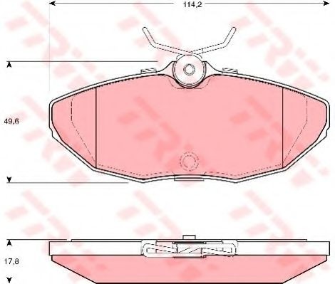 Set placute frana,frana disc JAGUAR XJ (N3, X350, X358) (2003 - 2009) TRW GDB1398