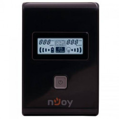 UPS nJoy Isis 850L Line Interactive 850VA AVR Black Case + Gray Power Button foto