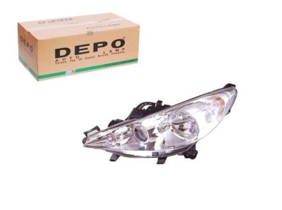 Far Peugeot 207 (W), 05.2006-12.2013, partea Stanga, cu sistem iluminat in curba; tip bec H1+H7+H7+PY21W+W5W; electric; cu motor, DEPO foto