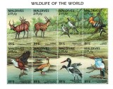 MALDIVE 1996 - Animale salbatice/colita MNH, Nestampilat