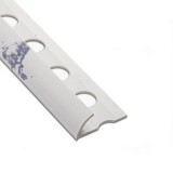 Profil PVC margine gresie si faianta marmorata, i85mwh alb, 8.5 mm, 2.6 m