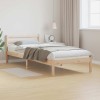 VidaXL Cadru de Pat cu headboard Maro 210 x 90 cm Lemn masiv de pin 869762
