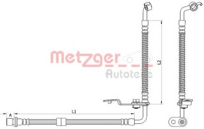 Conducta / cablu frana MAZDA 6 (GH) (2007 - 2016) METZGER 4110878 foto