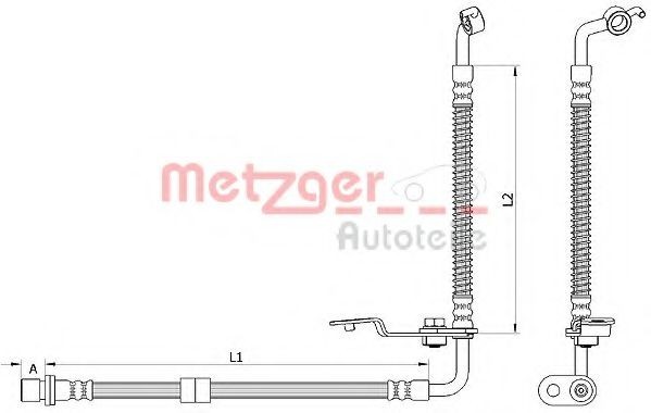 Conducta / cablu frana MAZDA 6 (GH) (2007 - 2016) METZGER 4110878