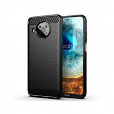 Husa Compatibila cu Nokia X10 / X20 Techsuit Carbon Silicone Negru foto