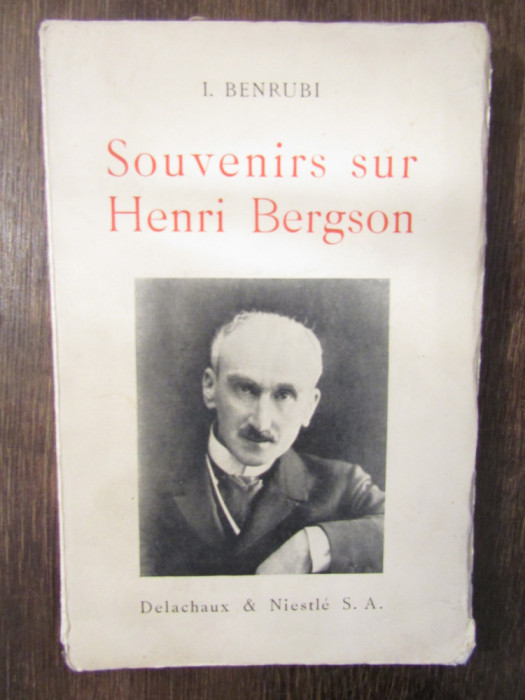 Souvenirs sur Henri Bergson - I. Benrubi