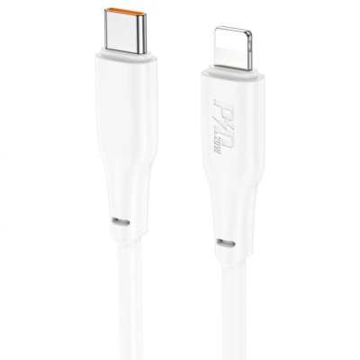 Cablu date si incarcare compatibil fast charge marca Hoco X93 Tip-C - Lightning, Alb foto