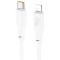 Cablu date si incarcare compatibil fast charge marca Hoco X93 Tip-C - Lightning, Alb